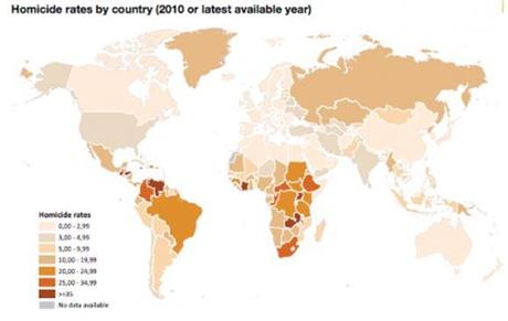 Pays les plus violents au monde