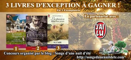 Concours Noël #3 : 3 Exemplaires de 3 Titres de Romances Exceptionnelles à Gagner !
