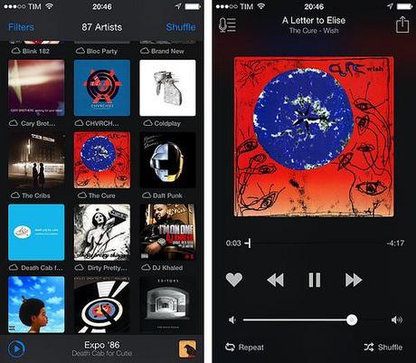 Ecoute pour iPhone, lecteur alternatif de votre musique adopte iOS 7...