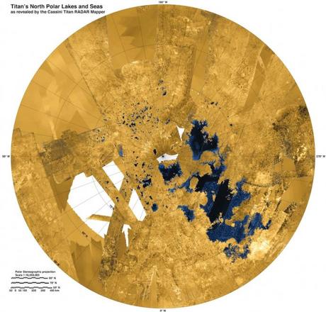 mers et lacs sur Titan