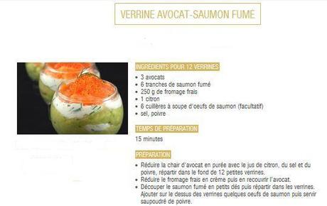 Verrine avocat-saumon fumé Verrine avocat-saumon fumé