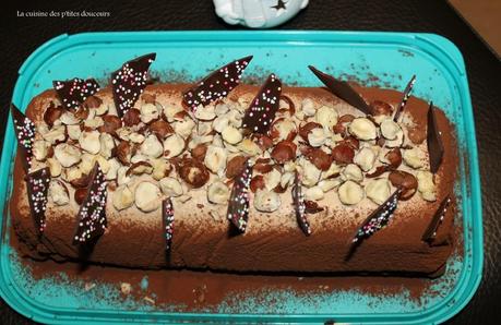 Bûche pralinée, caramel, brownie noisettes! IMG_9255