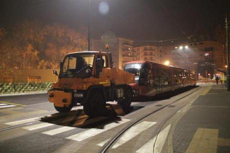 Le tram arrive à Venise piazzale Roma