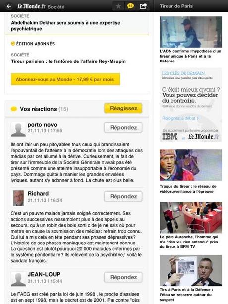 Le Monde propose à ses abonnés de commenter l'actualité. Le Monde propose à ses abonnés de commenter l'actualité.