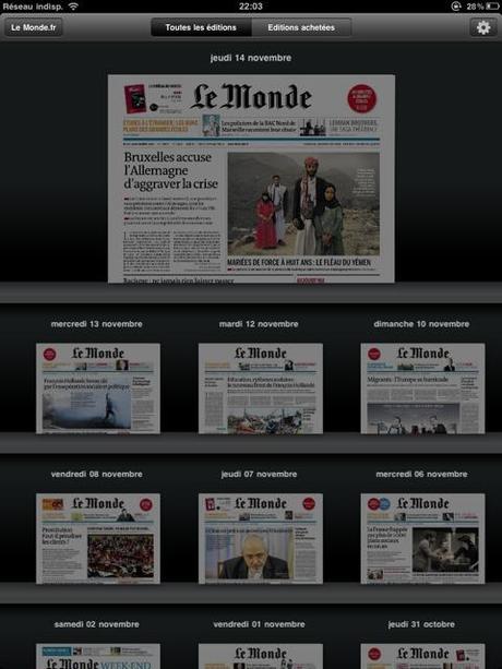 Les lecteurs peuvent souscrire un abonnement numérique aux médias sur les applications. Les lecteurs peuvent souscrire un abonnement numérique aux médias sur les applications.
