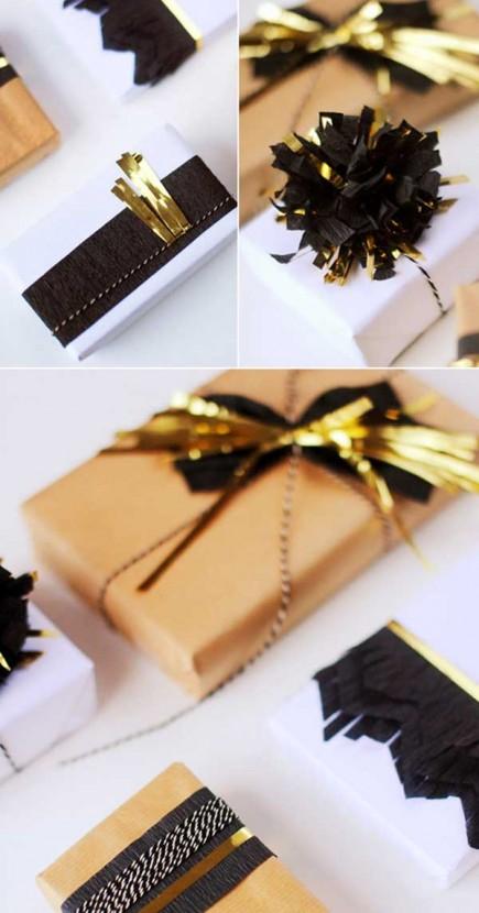 Le guide de l’emballage cadeau : spécial Noël 2013 Doré cadeau