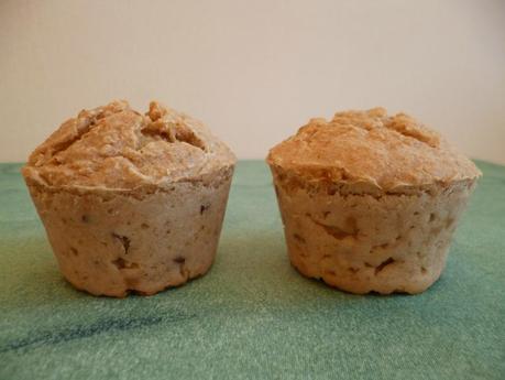 muffins hyperprotéinés multicéréales et graines au sucralose avec pommes, oranges et soja (sans beurre ni oeufs) P1100470