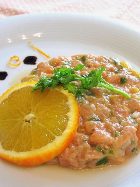 Tartare de saumon à l'orange Tartare de saumon à l'orange