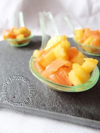 Tartare de saumon fumé, pomme et poivre Timut saumon pommes timut (4)