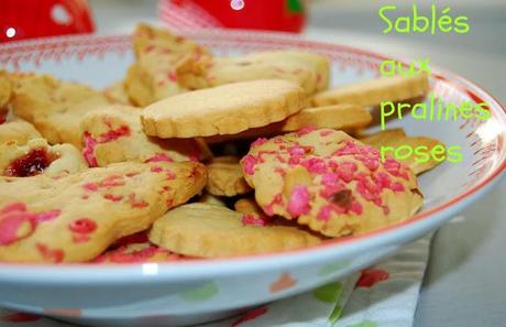 Biscuits sablés aux pralines roses Biscuits sablés aux pralines roses