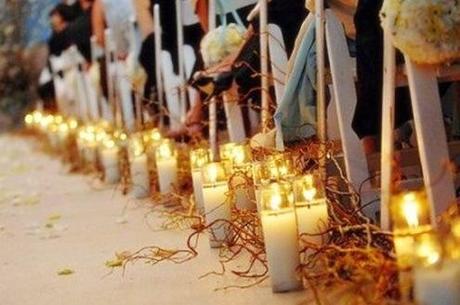 Here Is the Church and Here Is the Steeple... :  wedding charleston decor Wedding Aisle Candles 