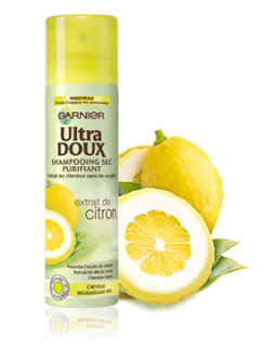 Mon avis sur : Garnier Ultra Doux Shampooing sec purifiant à l'extrait de citron