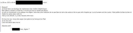 Un musulman en Algérie restitue à son propriétaire en France un iPad qu’il découvre volé mail-oran