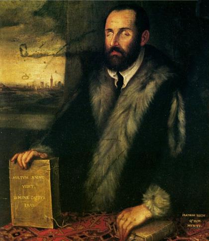 Éloge de Venise Portrait de Luigi Groto, par Tintoretto