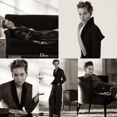 Jennifer Lawrence black & white dans la nouvelle campagne Dior... Jennifer Lawrence black & white dans la nouvelle campagne Dior...
