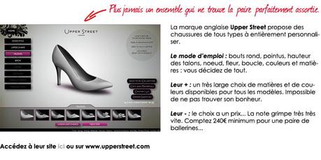 La folie des vêtements et accessoires personnalisables upper street marque de chaussures sur mesure personnalisables