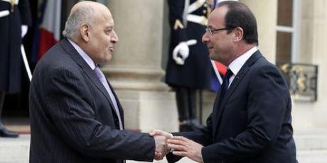 Monzer Makhous et Francois Hollande
