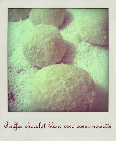 L'Avent des Gourmands #25 : Truffes chocolat blanc coco au coeur noisette