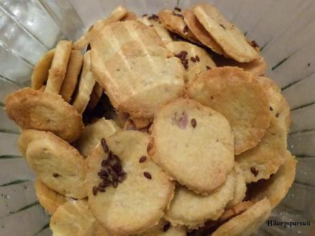 Sablés à l'échalote et aux graines de lin / Shalot and linen seeds biscuits
