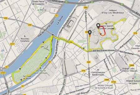 341ème sortie – L’Île Saint Germain, nouveau terrain de jeu 341ème sortie - Trace GPS