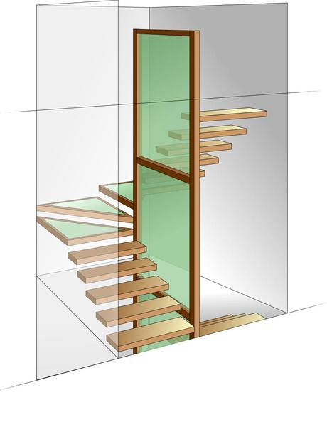 escalier design suspendu flottant