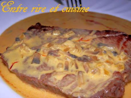 Tranches de boeuf à la sauce au Safran Ecophil® PC220106 sur Imagesia