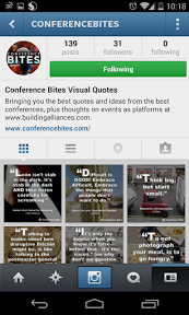 ConferenceBites sur Instagram : un contenu original