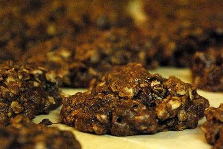 Cookies au chocolat/oatmeal sans cuisson De beaux cookies chocolat/oatmeal sans cuisson