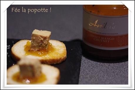 Foie gras au chutney à la mangue chutney 2