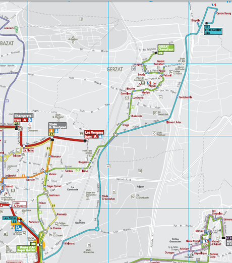 T2C Clermont : La ligne 6 devient la ligne C et d’autres nouveautés Ligne 33 T2C Saint-Beauzire