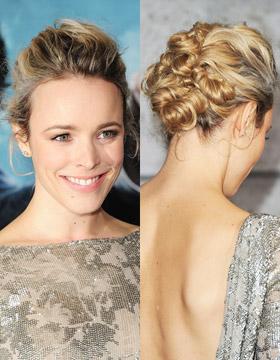 Ce soir je serai la plus belle pour aller danser....... Rachel McAdams présente sa coiffure de soirée