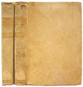 Livres-anciens-Boursault-Newton-Littérature-Sciences Du Chatelet rel2 286x300 Première édition française des « Principia Mathématica » de Newton, traduits par la marquise du Châtelet.