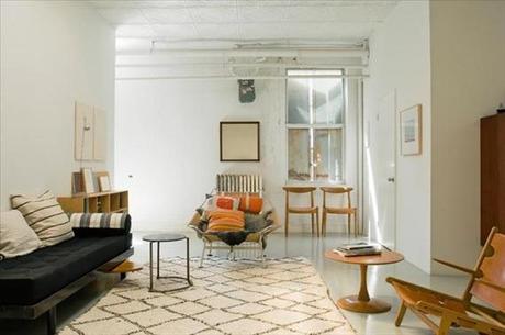 Design vintage et mid-century pour un loft a New York