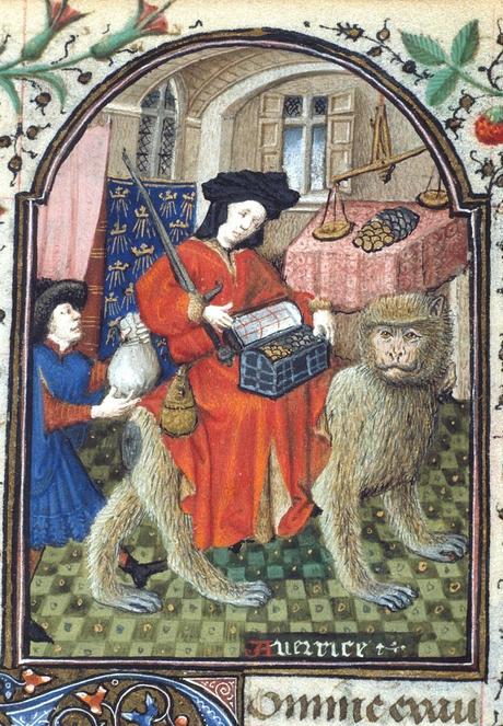 Barattages #2 (Viens, poussière maudite, prostituée commune à tout le genre humain, qui sèmes le trouble parmi la foule des nations) Heures de Dunois - Allégorie de l'avarice - 1436-1450 - British Library
