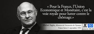 Citation de Michel Sapin pour le oui au traité de Maastricht
