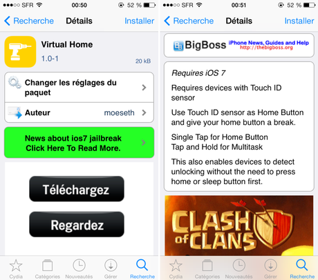 Virtual Home : le Touch ID comme bouton home sur iPhone 5S virtual home cydia 1024x905