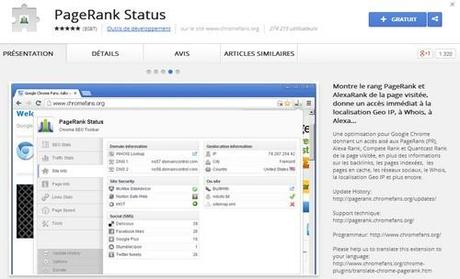 3 plugins Google Chrome indispensables pour améliorer son référencement page rank status