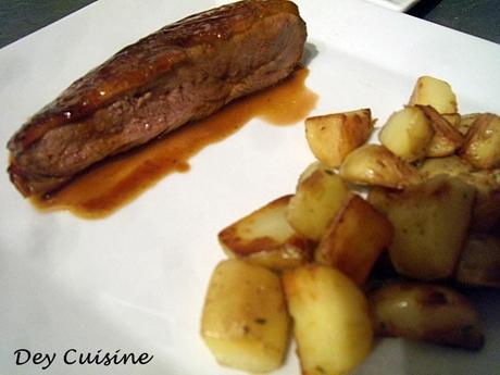 Magret à l'orange & pommes de terre sautées