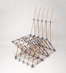 Chair made from dowels and elastic