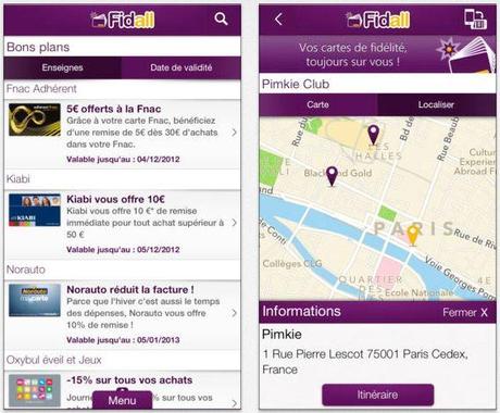 Fidall : regrouper ses cartes de fidélité sur iPhone Fidall iPhone