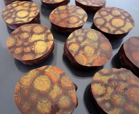 Chocolats fins : palets Madirofolo-abricot
