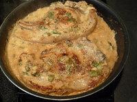 Cote de veau aux aillets, moutarde à l'ancienne créme de soja IG BAS Cote de veau aux aillets, moutarde à l'ancienne et créme de soja