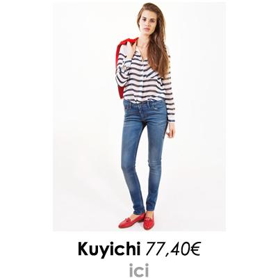 Est-ce que le tout jeans peut devenir trop jeans ? Jeans cigarette Kuyichi