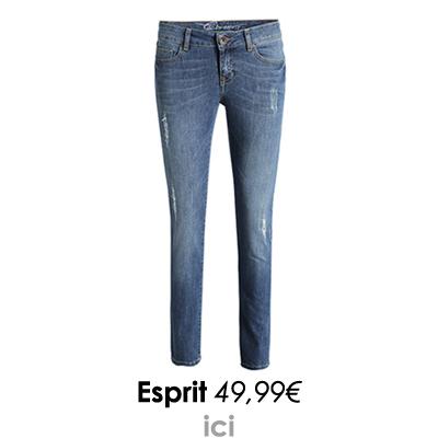 Est-ce que le tout jeans peut devenir trop jeans ? Jeans cigarette Esprit