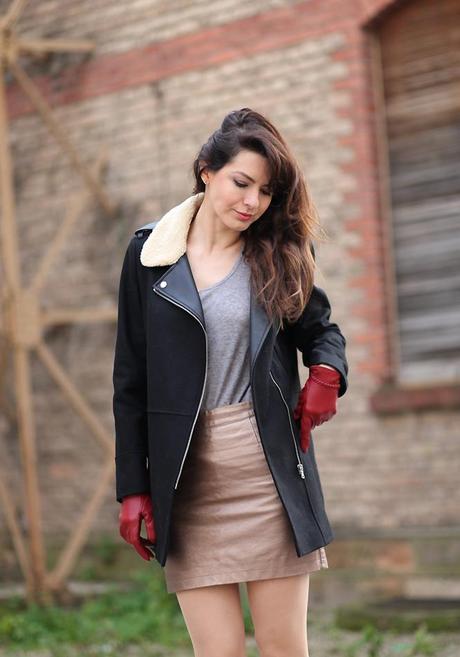 version originale look jupe dorée ikks gémo galeries lafayette photo look rock style perfecto Golden graou