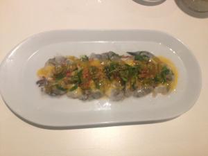 Chaussons argentins Carpaccio de gambas