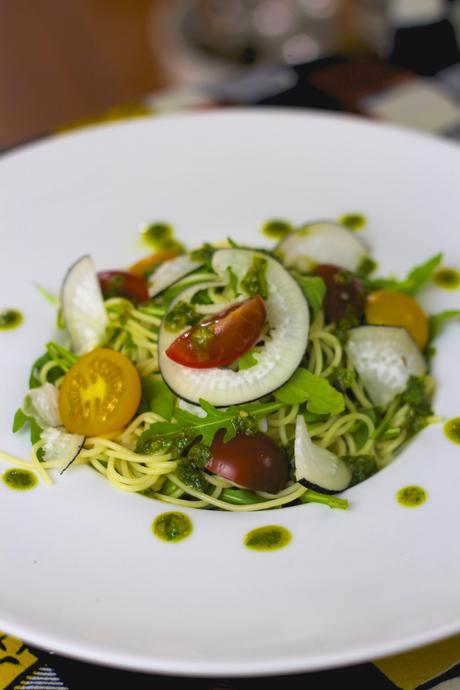Recette facile : Spaghetti Pesto maison et roquette IMG_7748