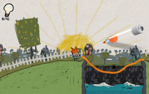 Max & The Magic Marker : trace ta route! Max & The Magic Marker : Mettre le jeu en pause permet de tracer à son aise.