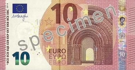 Billet 10 euro côté pile © Banque centrale européenne Billet 10 euro côté pile