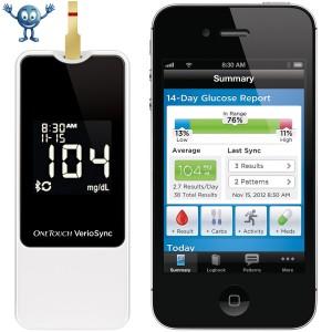 OneTouch Verio® Sync – Lecteur de glycémie connecté de Lifescan OneTouch Verio�® Sync